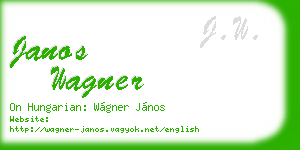 janos wagner business card