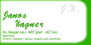 janos wagner business card